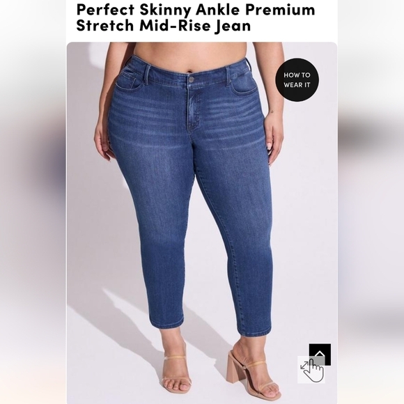 Torrid Perfect Skinny Ankle Premium Stretch Mid-Rise Jean Size 20 - Picture 1 of 10